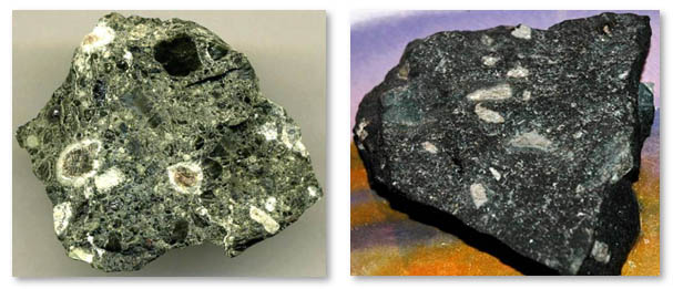 Kimberlite rock samples from different mines of South Africa