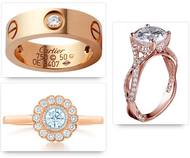 cartier engagement rings rose gold