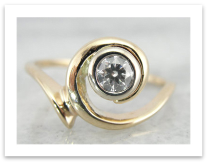 Abstract Design Diamond Ring