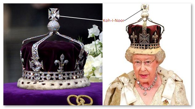 Kohinoor diamond in Queen Elizabeth's crown